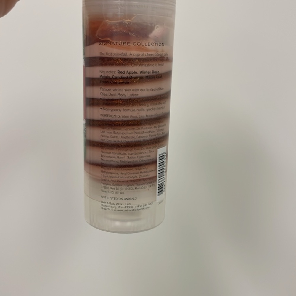 Bath & Body Works Winter Candy Apple Shea Swirl Lotion Tube NEW - Picture 4 of 4